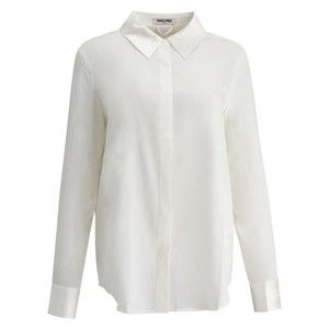 Max&Moi Classic Long-Sleeve Silk Blend Shirt - NWT